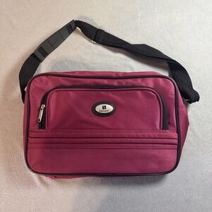 Leisure Luggage Lafayette 3370 Red Over Night Carry On Tote Bag